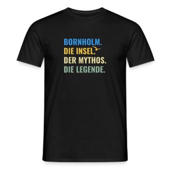 Bornholm Dänemark Insel Urlaub Danmark - Männer T-Shirt - Schwarz - Vorne - AI Model Male 178 light (178cm)
