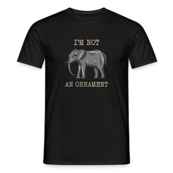 Elefant Tierschutz - Männer T-Shirt - Schwarz - Vorne - AI Model Male 178 light (178cm)