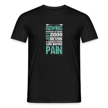 No Halftime No Timeouts Rowing - Männer T-Shirt - Schwarz - Vorne - AI Model Male 178 light (178cm)