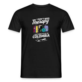 Colombia flag I Colombian Souvenirs - T-shirt homme - noir - Devant - AI Model Male 178 light (178cm)