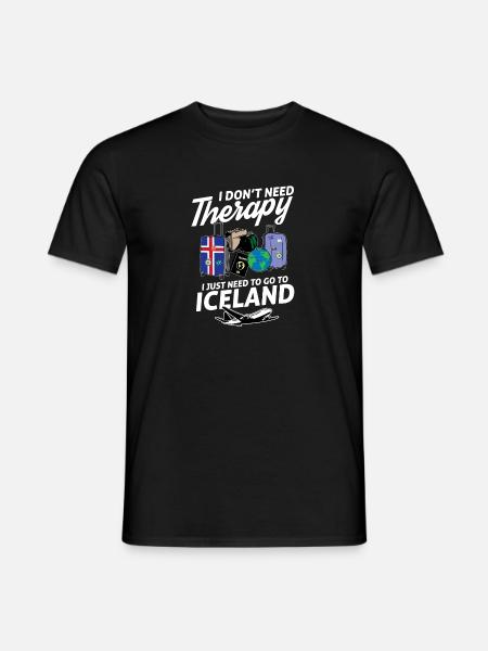Iceland flag I Icelandic Souvenirs - Mænd T-shirt - sort
