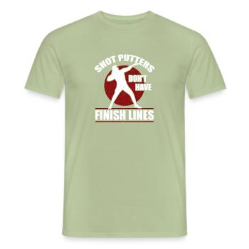 Les lanceurs de poids n'ont pas de piste d'arrivée et - T-shirt homme - vert sauge - Devant - AI Model Male 178 light (178cm)