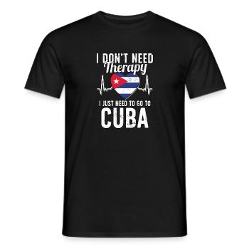 Cuba flag I Cuban Souvenirs - Men's T-Shirt - black - Front - AI Model Male 178 light (178cm)