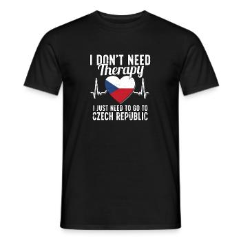 Czech Republic flag I Czech Souvenirs - Men's T-Shirt - black - Front - AI Model Male 178 light (178cm)