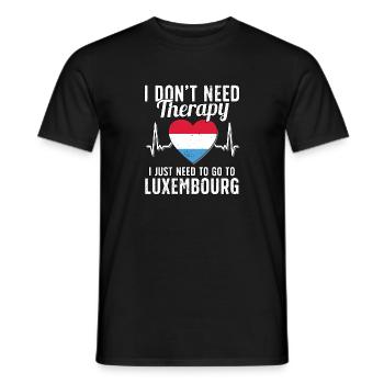 Luxembourg flag I Luxembourg Souvenirs - Men's T-Shirt - black - Front - AI Model Male 178 light (178cm)