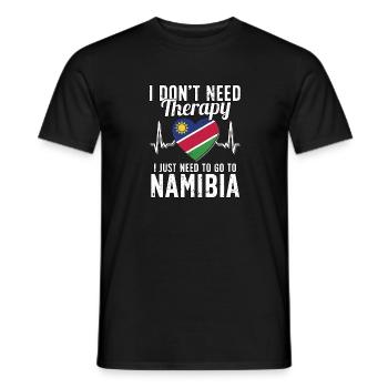 Namibia flag I Namibian Souvenirs - Men's T-Shirt - black - Front - AI Model Male 178 light (178cm)