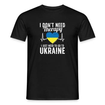 Ukraine flag I Ukrainian Souvenirs - T-shirt homme - noir - Devant - AI Model Male 178 light (178cm)