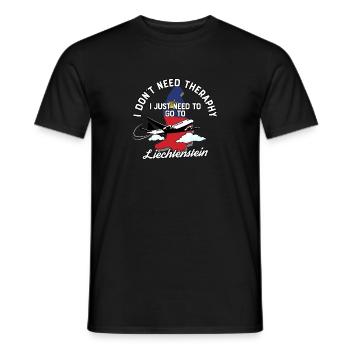 Liechtenstein flag I Liechtenstein Souvenirs - Men's T-Shirt - black - Front - AI Model Male 178 light (178cm)