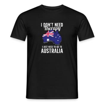 Australia flag I Australian Souvenirs - Männer T-Shirt - Schwarz - Vorne - AI Model Male 178 light (178cm)