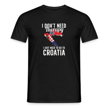 Croatia flag I Croatian souvenirs - Men's T-Shirt - black - Front - AI Model Male 178 light (178cm)