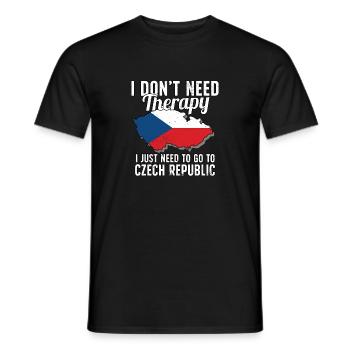 Czech Republic flag I Czech souvenirs - Men's T-Shirt - black - Front - AI Model Male 178 light (178cm)