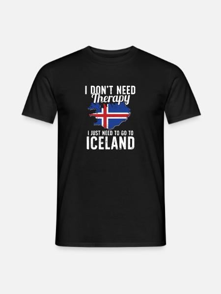 Iceland flag I Icelandic Souvenirs - Männer T-Shirt - Schwarz