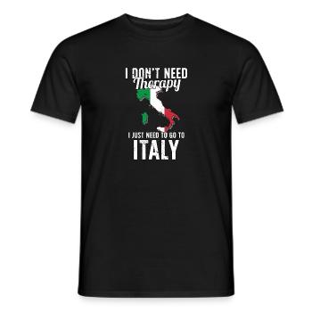 Italy flag I Italien Souvenirs - Männer T-Shirt - Schwarz - Vorne - AI Model Male 178 light (178cm)