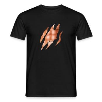 Sixpack - Männer T-Shirt - Schwarz - Vorne - AI Model Male 178 light (178cm)