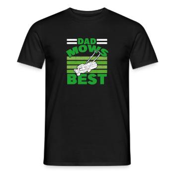 Papa Mows Best Lawnmower Grass Gardening Father - T-shirt homme - noir - Devant - AI Model Male 178 light (178cm)