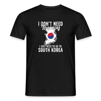 South Korea flag I South Korean Souvenirs - Men's T-Shirt - black - Front - AI Model Male 178 light (178cm)