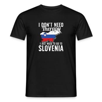 Slovenia flag I Slovenian Souvenirs - Männer T-Shirt - Schwarz - Vorne - AI Model Male 178 light (178cm)