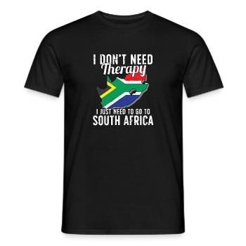 South Africa flag I South African Souvenirs - Männer T-Shirt - Schwarz - Vorne - AI Model Male 178 light (178cm)