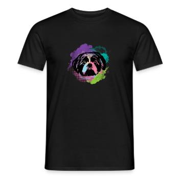 Dog Lover I Splash Art Shih Tzu - T-shirt homme - noir - Devant - AI Model Male 178 light (178cm)