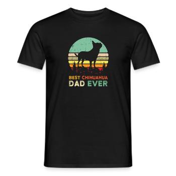 Best Dad Ever T Shirt Tsiwawa Dad Shirt Best Dad S - Men's T-Shirt - black - Front - AI Model Male 178 light (178cm)