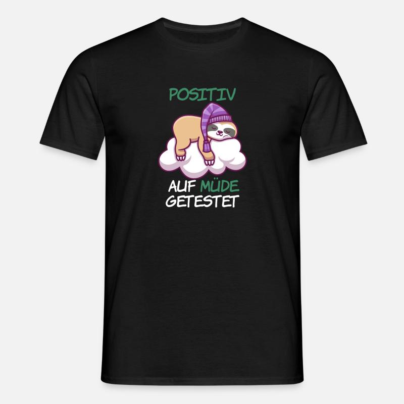 Faultier - Männer T-Shirt - Schwarz