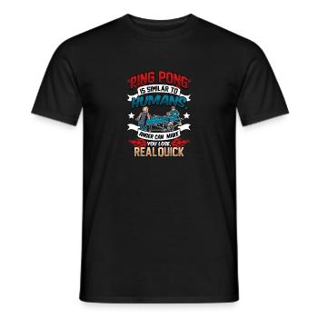 Control Table Tennis Table Tennis Player Ping Pong - Men's T-Shirt - black - Front - AI Model Male 178 light (178cm)