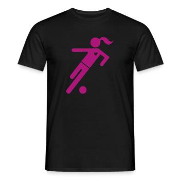 Frauenfussball Icon Klassiker - Männer T-Shirt - Schwarz - Vorne - AI Model Male 178 light (178cm)