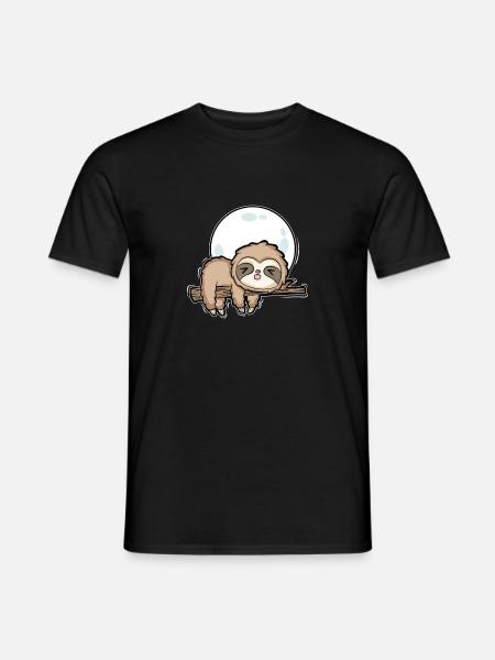 Faultier Baby Tier - Männer T-Shirt - Schwarz