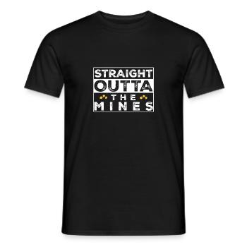 Coal Miner Straight Outta Die Minen lustig - Männer T-Shirt - Schwarz - Vorne - AI Model Male 178 light (178cm)