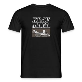 Krav Maga IDF Israel Kampfsport MMA Boxen - Männer T-Shirt - Schwarz - Vorne - AI Model Male 178 light (178cm)