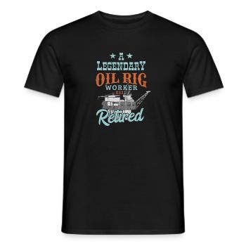 Travailleur retraité des plates-formes pétrolières - T-shirt homme - noir - Devant - AI Model Male 178 light (178cm)