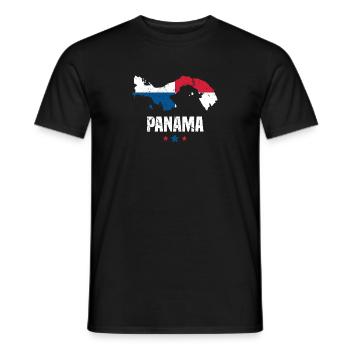 Panama Flag - Men's T-Shirt - black - Front - AI Model Male 178 light (178cm)