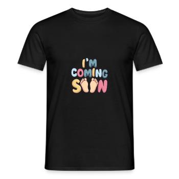 Baby Coming Soon Baby Surprise Baby Announcement - T-shirt homme - noir - Devant - AI Model Male 178 light (178cm)