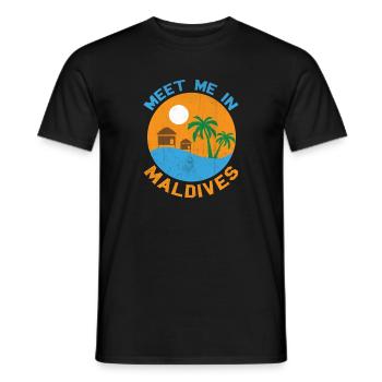 Maldives Vacances Maldives Palmes Plongée - T-shirt homme - noir - Devant - AI Model Male 178 light (178cm)