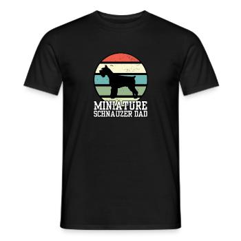 Miniatures Schnauzer Dad I Retro Schnauzer Papa - T-shirt homme - noir - Devant - AI Model Male 178 light (178cm)