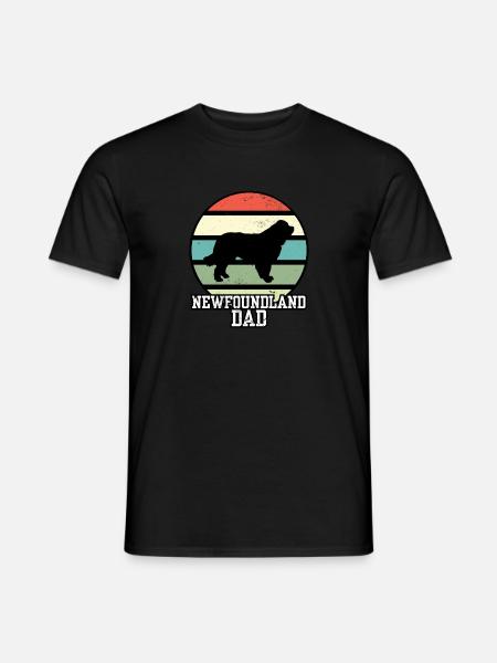 Newfoundland Dad I Rétro Newfoundland papa - T-shirt homme - noir