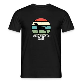 Weimaraner Dad I Retro Weimaraner Dad - T-shirt homme - noir - Devant - AI Model Male 178 light (178cm)