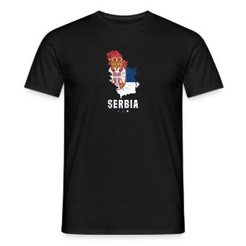 Serbie Drapeau serbe - T-shirt homme - noir - Devant - AI Model Male 178 light (178cm)