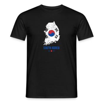 Corée du Sud Drapeau sud-coréen - T-shirt homme - noir - Devant - AI Model Male 178 light (178cm)