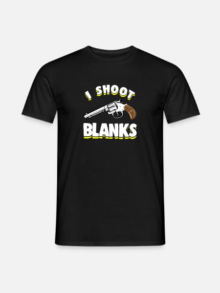 Funny Vasectomy Shoot Blanks - Men's T-Shirt - black