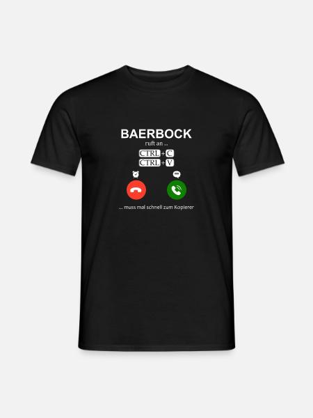 Baerbock Kopierer - Männer T-Shirt - Schwarz