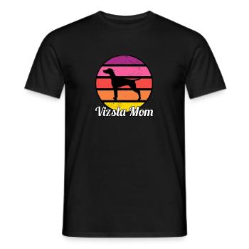 Vizsla Mom I Retro Vizsla Mom - T-shirt homme - noir - Devant - AI Model Male 178 light (178cm)