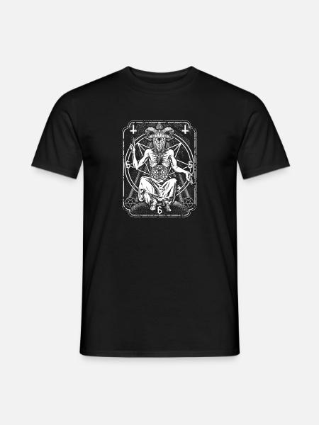 Baphomet Tarotkarte Böse Okkult Teufel Satan - Männer T-Shirt - Schwarz