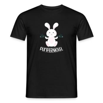 Pumpernickel Lapin Lapin Fitness Lève-croisé - T-shirt homme - noir - Devant - AI Model Male 178 light (178cm)