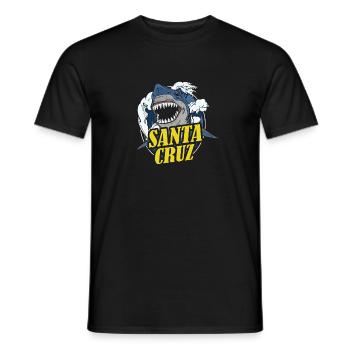 Santa Cruz California Shark - Men's T-Shirt - black - Front - AI Model Male 178 light (178cm)