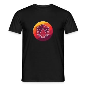 Rollenspiel W20 Würfel - Männer T-Shirt - Schwarz - Vorne - AI Model Male 178 light (178cm)