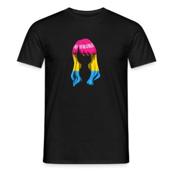 Pansexueller Stolz Anime Mädchen Kawaii - Männer T-Shirt - Schwarz - Vorne - AI Model Male 178 light (178cm)