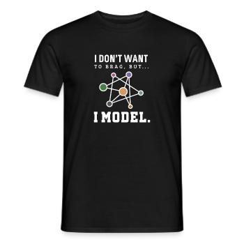 Big Data Model Funny Data Scientist Apparel - Men's T-Shirt - black - Front - AI Model Male 178 light (178cm)