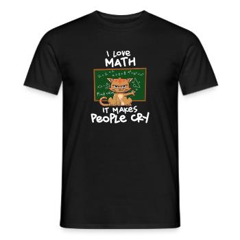 Cat Lover I Math Teacher I Love Math It Makes - Männer T-Shirt - Schwarz - Vorne - AI Model Male 178 light (178cm)