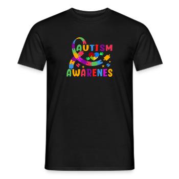 Autismus Bewusstsein - Männer T-Shirt - Schwarz - Vorne - AI Model Male 178 light (178cm)